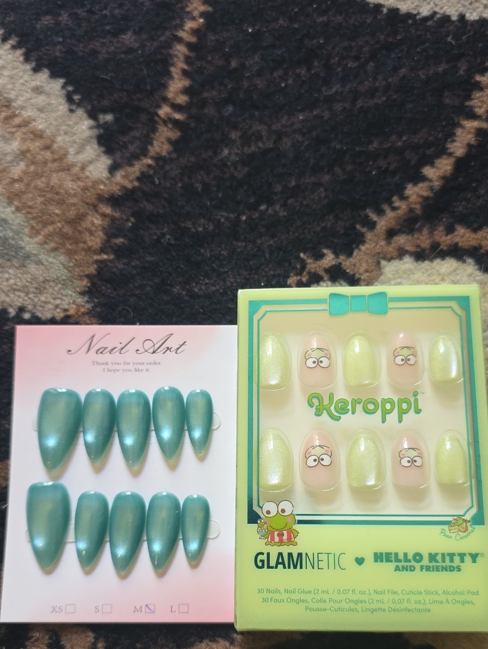 Keroppi Green Pearl Press-On Nail Set – Hello Kitty & Friends